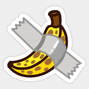 Miami art faire banana duct tape madness Sticker